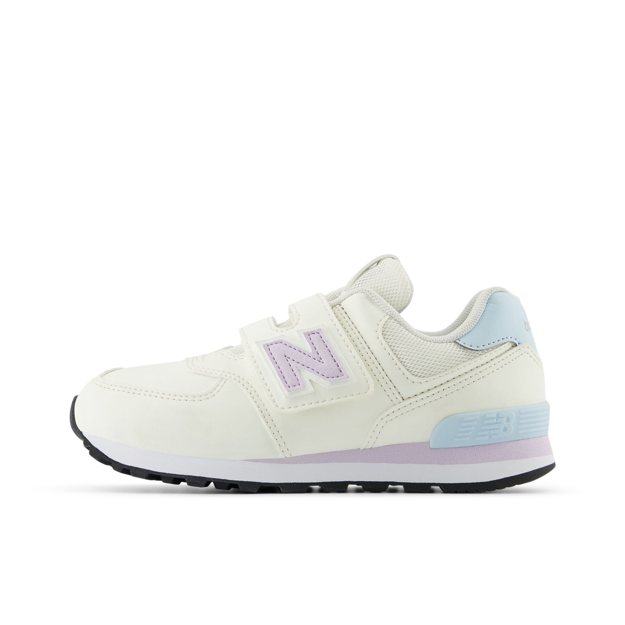 Sneaker '574 HOOK & LOOP' di new balance in bianco: frontale