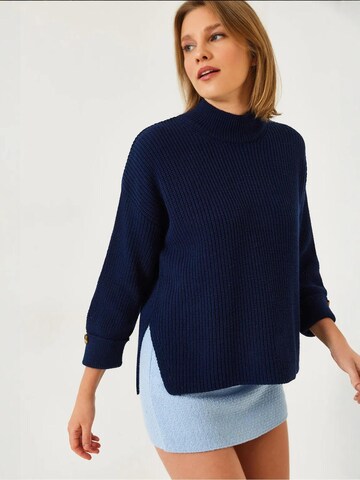 Bianco Lucci Pulóver 'Pullover' - kék: elől