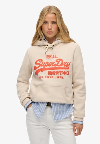 Superdry & Co Суичър в бежово: отпред