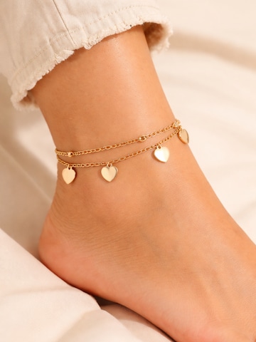 Pure Schmuck - Joyería para pies 'Heart Harmony Fußkette' en oro