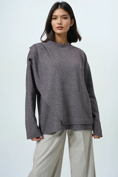 Trend Alaçatı Stili Trui in XS-S in de kleur Bruin, Productweergave