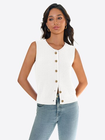 Imily Bela Gebreide bodywarmer in Wit