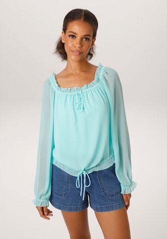 Aniston CASUAL Blouse in Blue: front