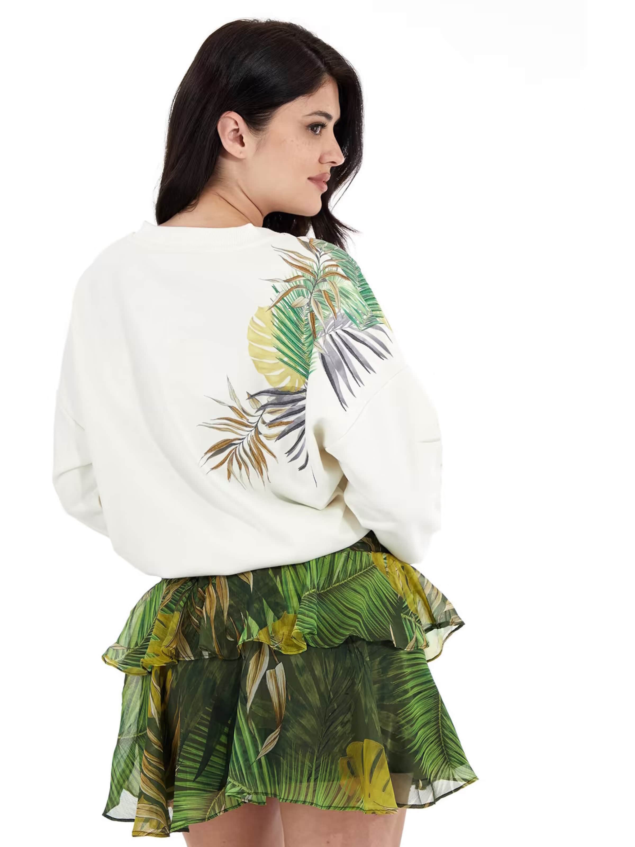 GUESS Pullover 'Palm' in Weiß