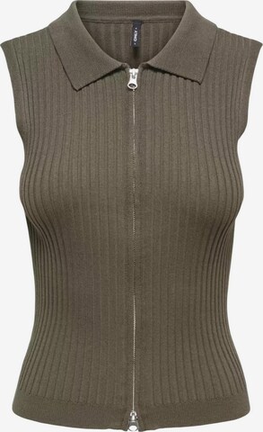 Pullover 'Onlmeddi Life Sl Zip Cardigan Knt 15364749' di ONLY in verde: frontale