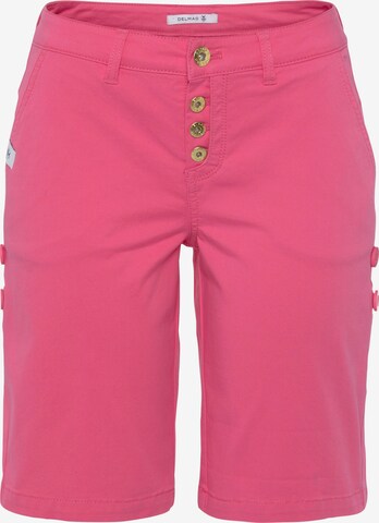 DELMAO Regular Chino Pants in Pink: front