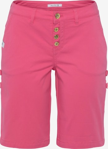 DELMAO Regular Chino Pants in Pink: front