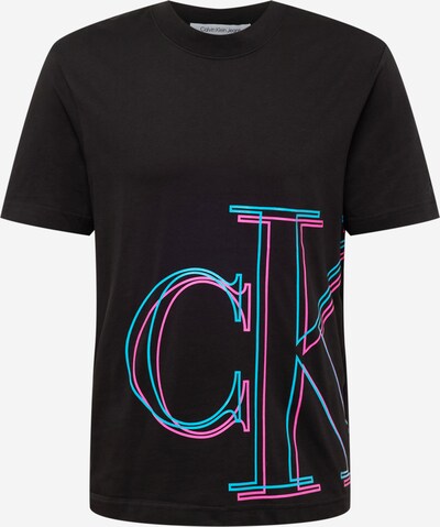 Maglietta Calvin Klein Jeans di colore blu chiaro / rosa chiaro / nero, Visualizzazione prodotti