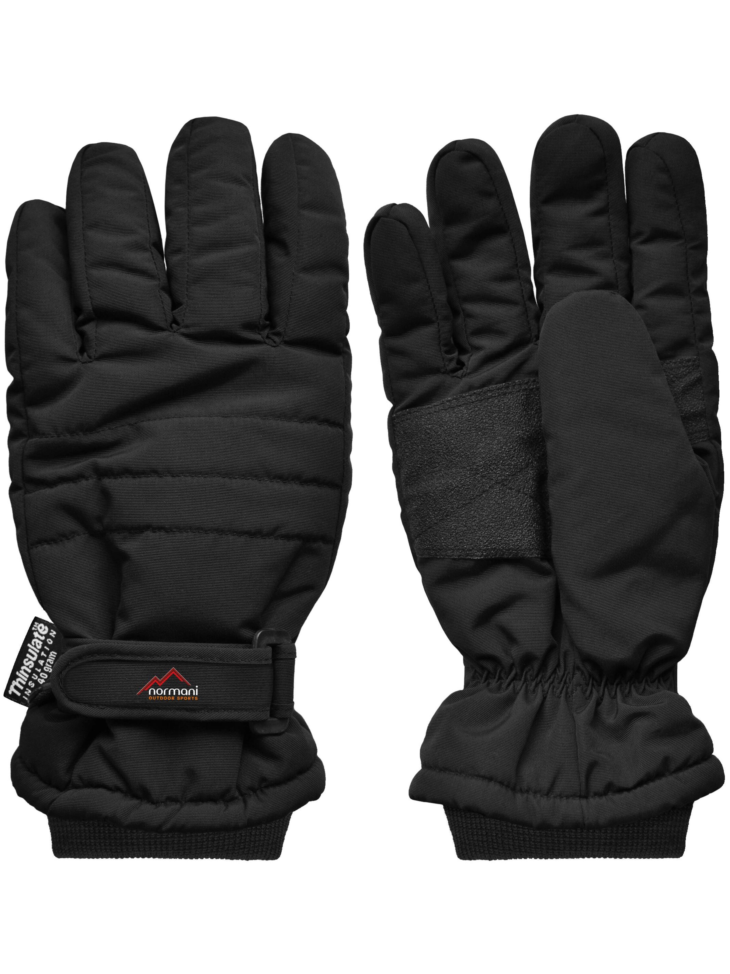 normani Sporthandschoenen 'Snowguard Pro' in Zwart: voorkant