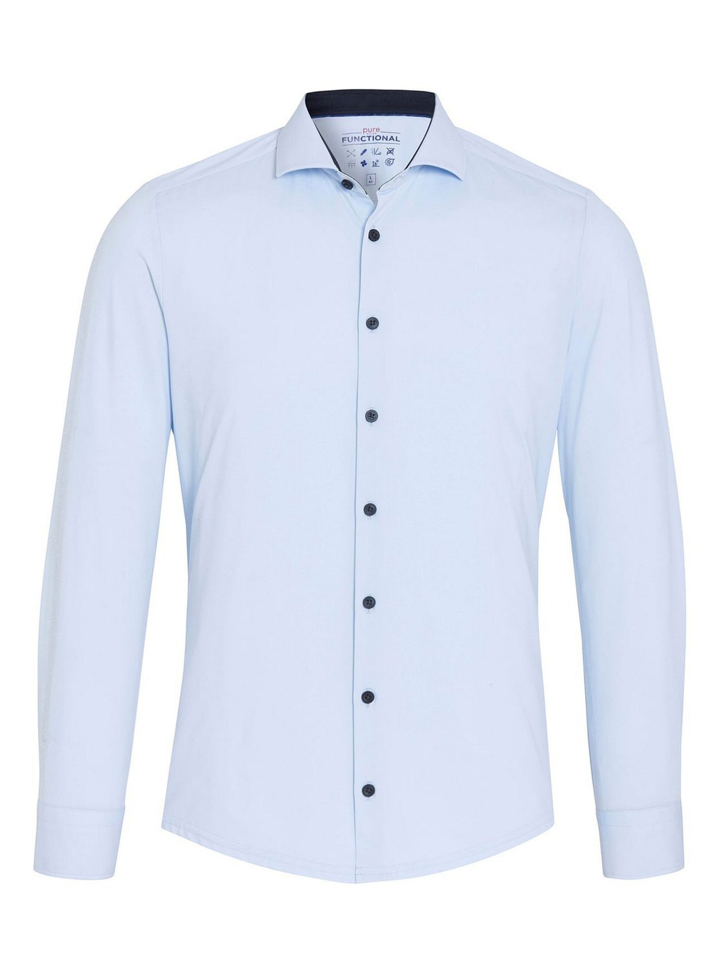 PURE Slim Fit Hemd‌ in Blau: Vorderseite