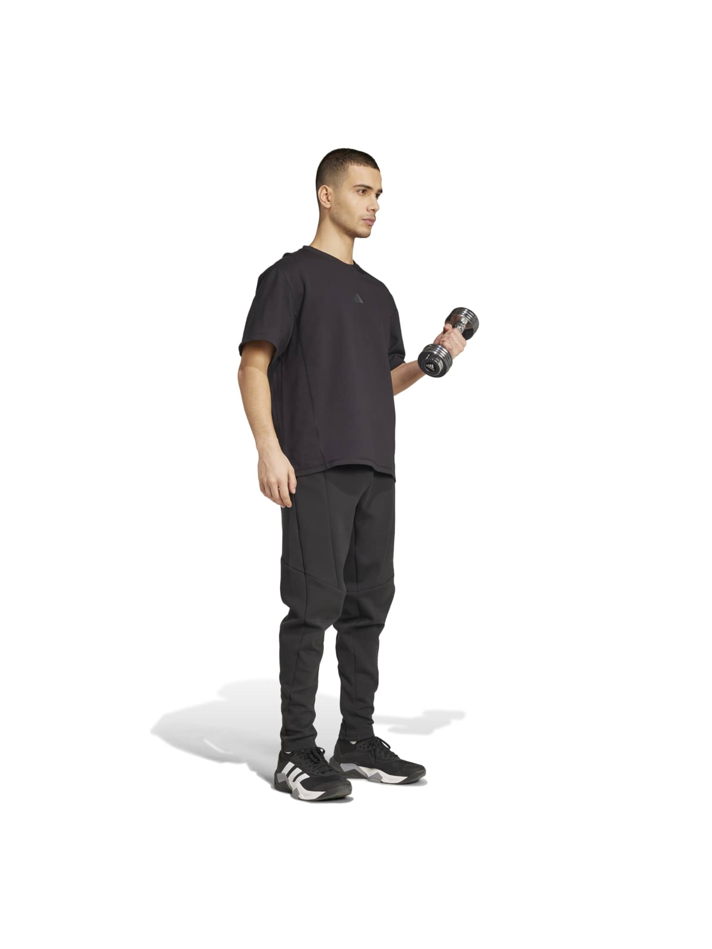 Tricou funcțional 'D4T' de la ADIDAS PERFORMANCE pe negru: față