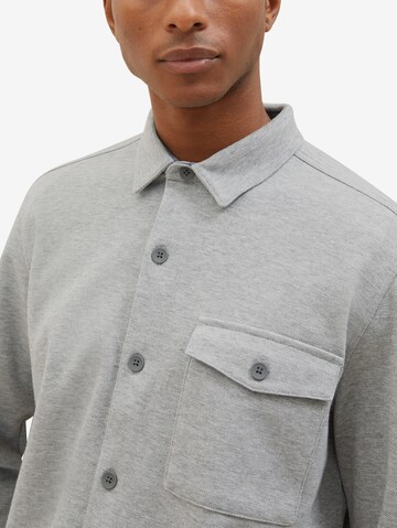 TOM TAILOR Regular fit Button Up Shirt in Grey