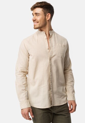 INDICODE JEANS Regular fit Button Up Shirt ' INRaffi ' in Beige