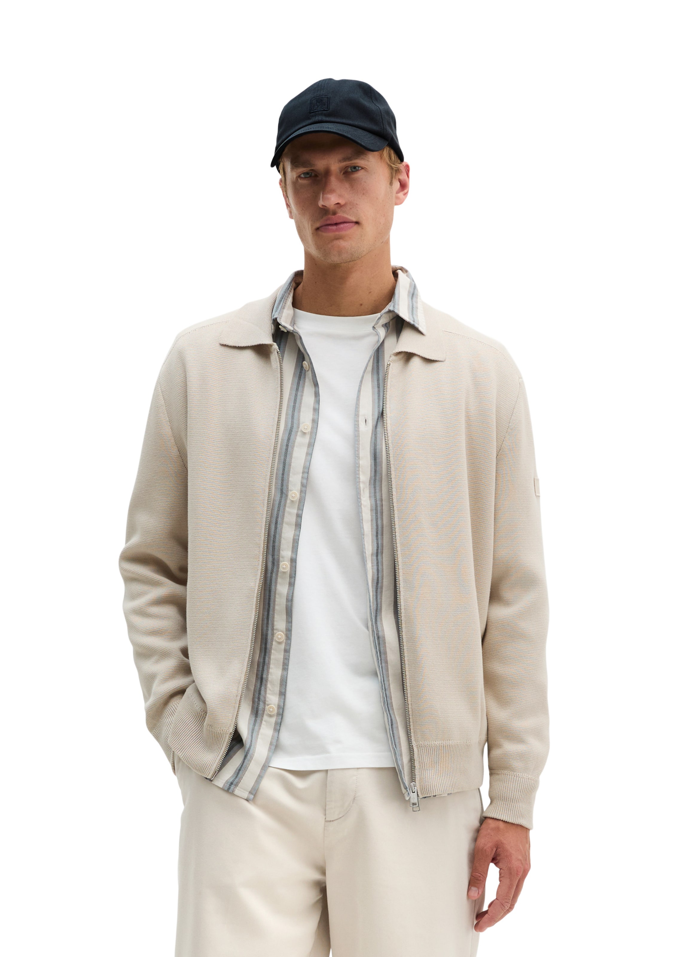 Marc O'Polo Strickjacke in Grau: Vorderseite