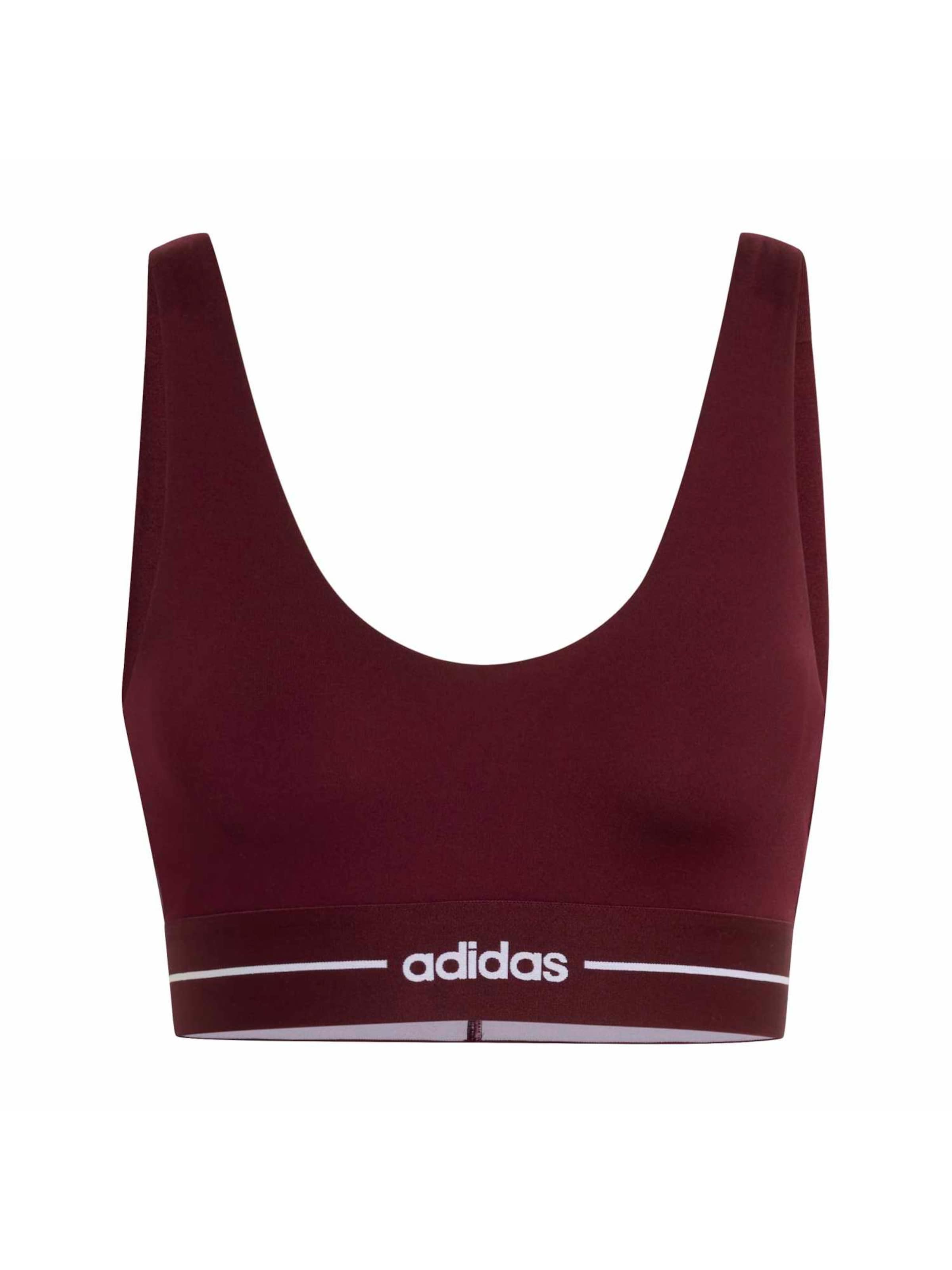 ADIDAS PERFORMANCE Bustier Športni nederček 'Hyperglam' | rjava barva: sprednja stran