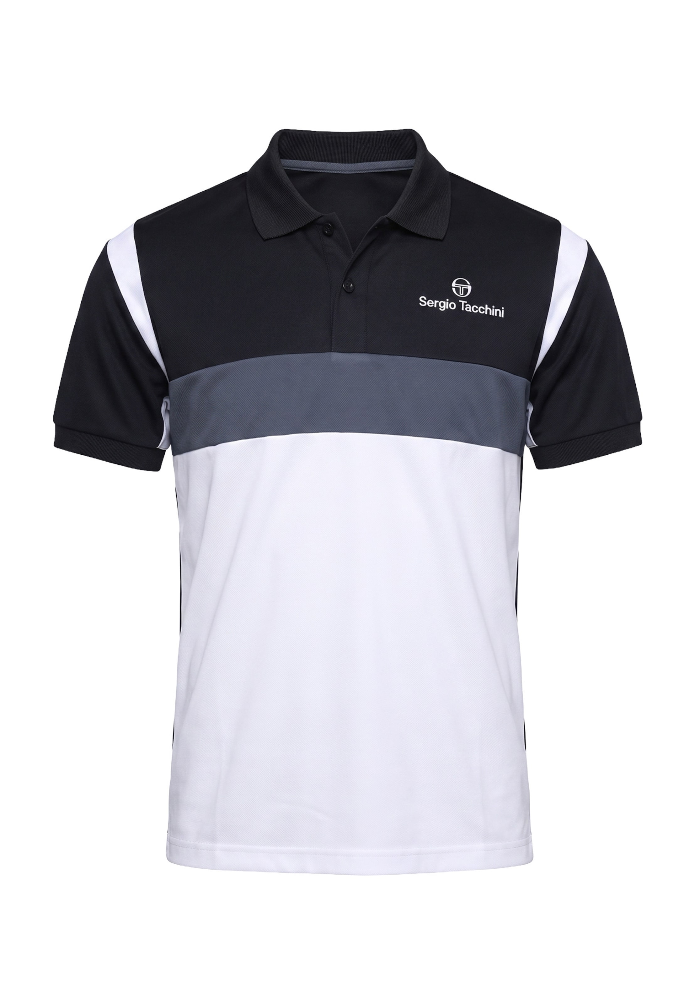 Sergio Tacchini Shirt 'Musa' in Zwart: voorkant