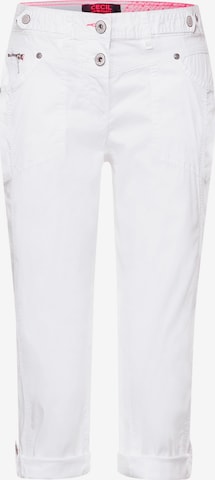 CECIL Regular Broek in Wit: voorkant