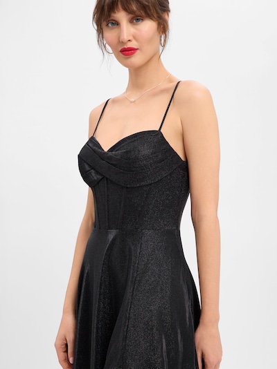 Luxuar Fashion Robe de soirée en noir / argent, Vue avec produit