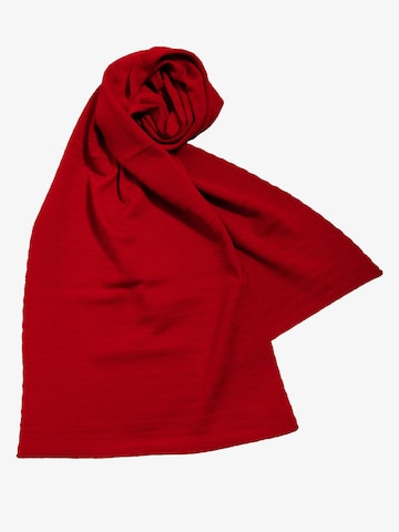LANARTO slow fashion Schal 'Uni' in Rot: Vorderseite