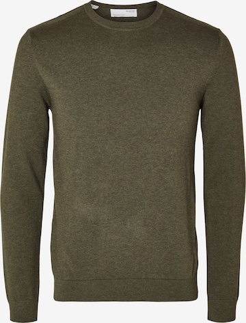 SELECTED HOMME Regular fit Sweater 'Berg' in Green: front