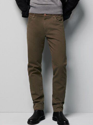 MEYER Slim fit Pants in Brown: front