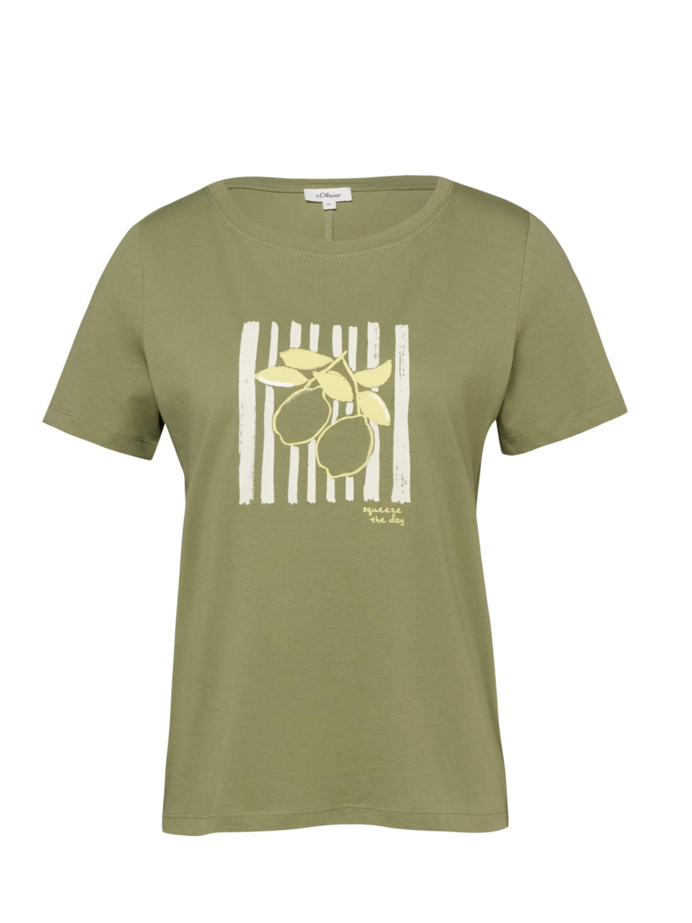 s.Oliver T-shirt 's.Oliver - Dames t-shirt' en XXXL en kaki, Vue avec produit