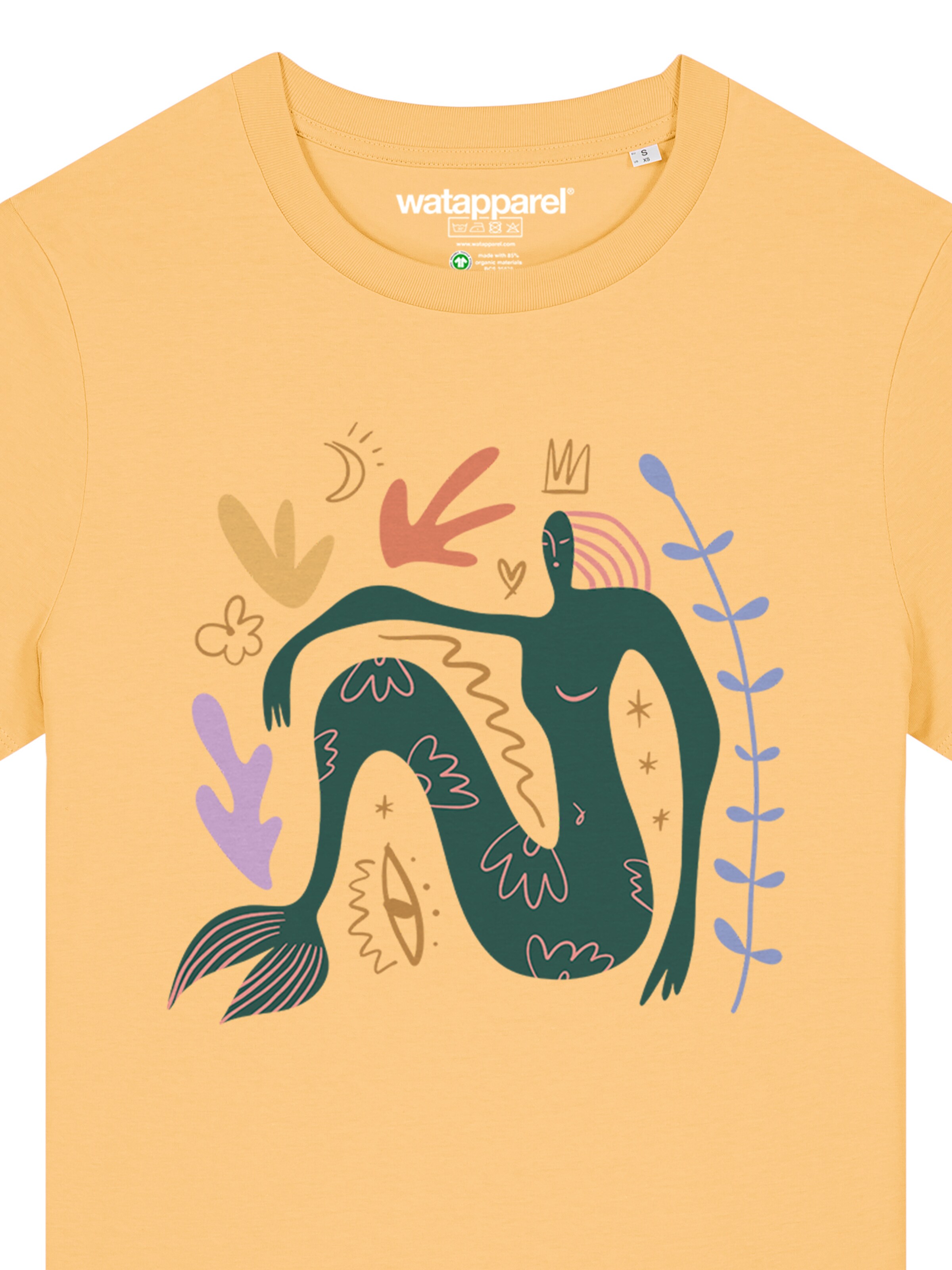 T-shirt 'Love and flex' Watapparel en jaune