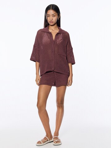 Pull&Bear Gebreid vest in Rood