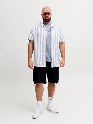 Jack & Jones Plus Regular fit Button Up Shirt in Grey