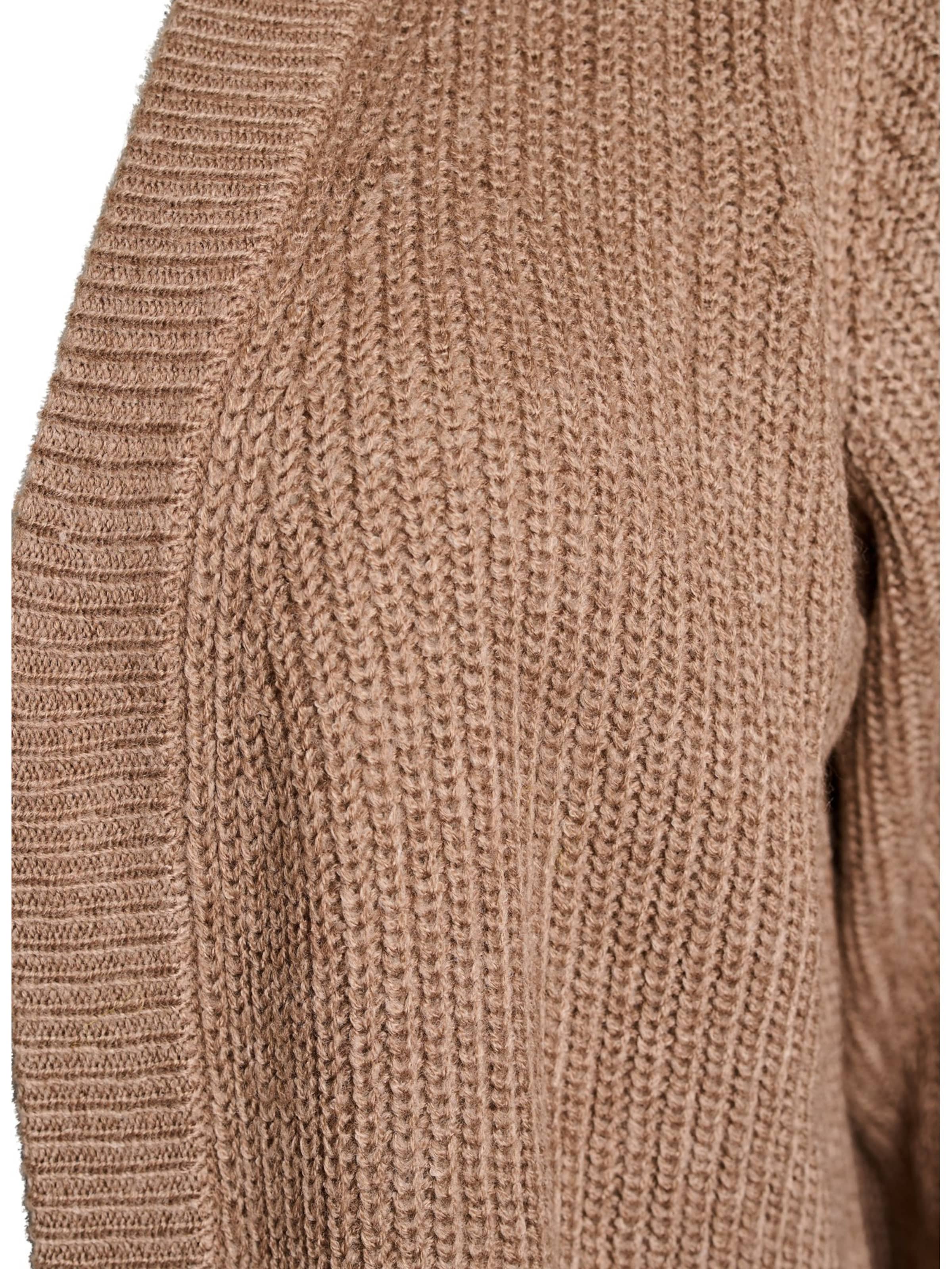 Zizzi Вязаная кофта в Коричневый