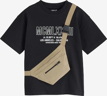 T-Shirt Next en noir : devant