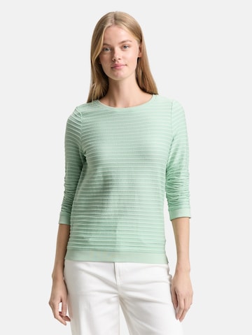 TOM TAILOR DENIM Sweatshirt in Groen: voorkant