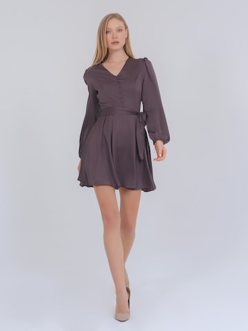 FRESHLIONS Shirt Dress in Brown