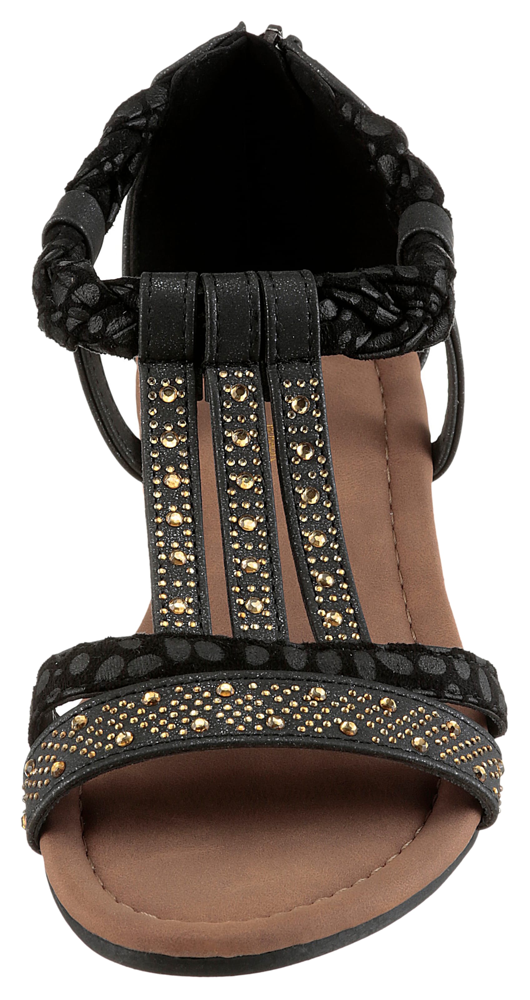 Aniston Strap Sandals in Black