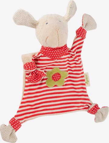 SIGIKID Kuscheltiere 'Schnuffeltuch Natural Stripes Green Collection' in Rot: Vorderseite