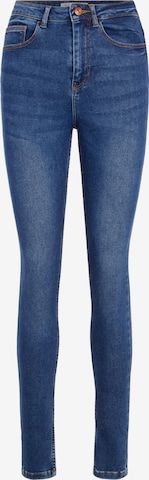 PIECES Curve Jeans 'HIGH FIVE' in Blauw: voorkant