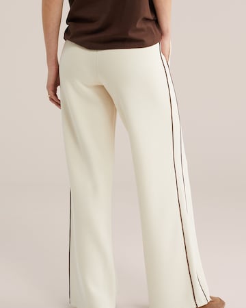 WE Fashion Широкий Штаны в Бежевый