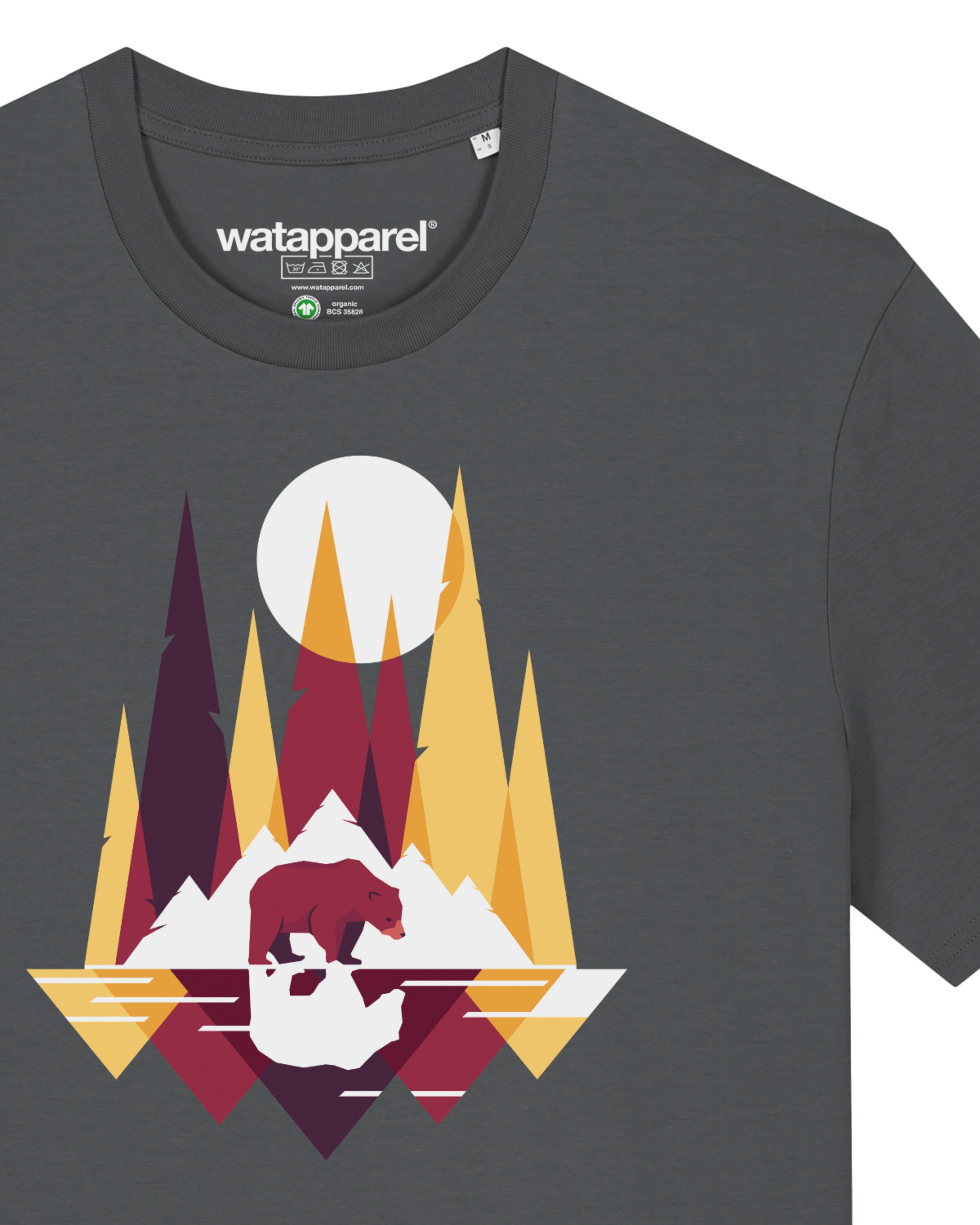 Maglietta ' Von Bären und Bergen ' di Watapparel in grigio