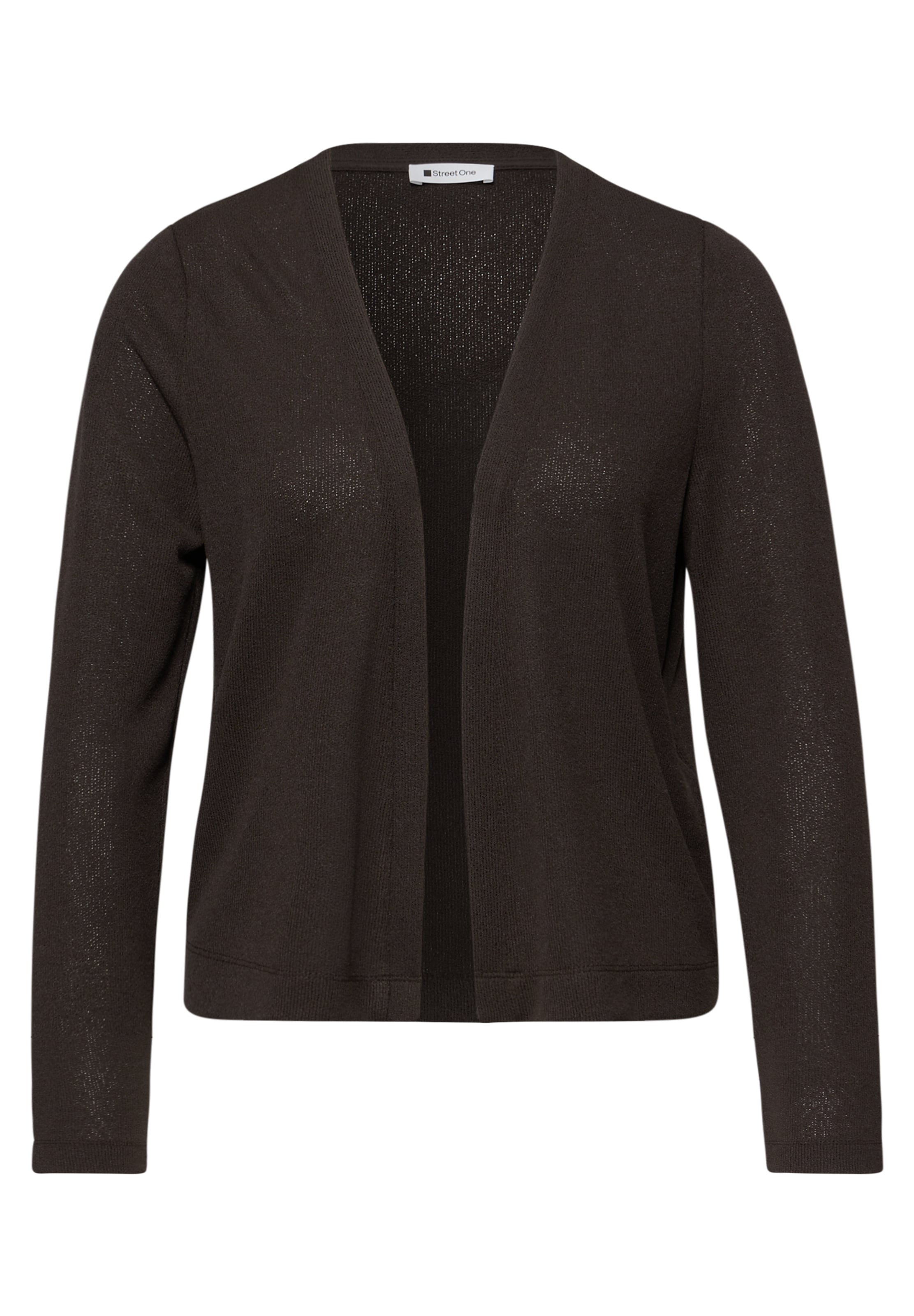 STREET ONE Strickjacke 'Nette' in Braun: Vorderseite