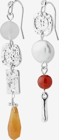 Boucles d'oreilles 'Trace' Pilgrim en argent : devant