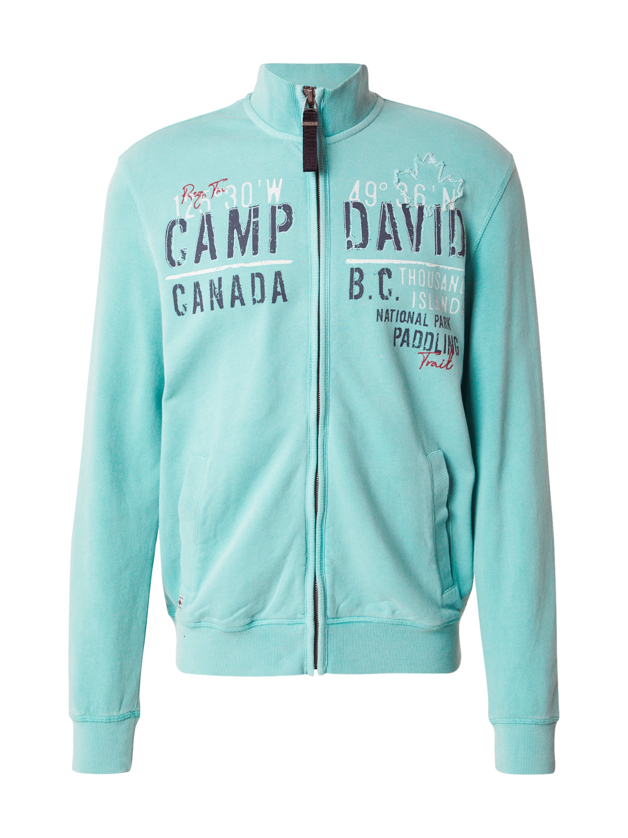 CAMP DAVID Sweatjacke in Grün: Vorderseite