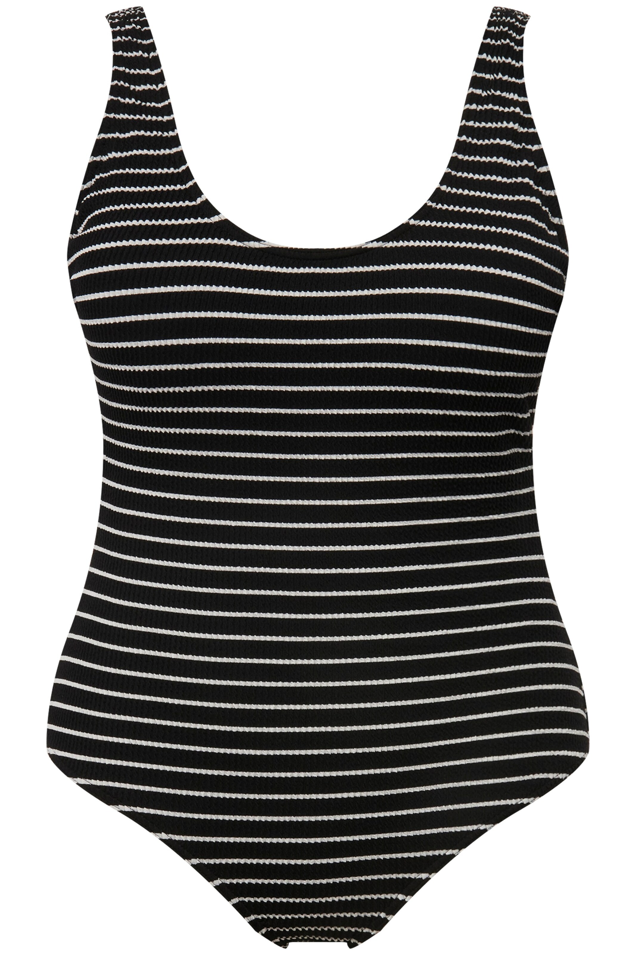 Studio Untold Bustier Badeanzug in Schwarz: Vorderseite