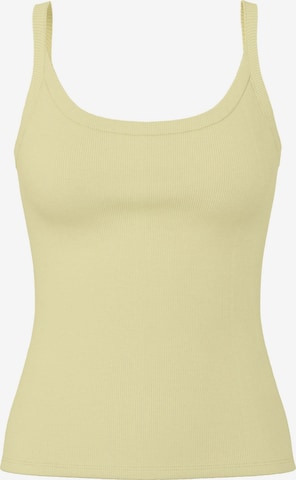 PIECES Top 'PCMay' in Geel: voorkant