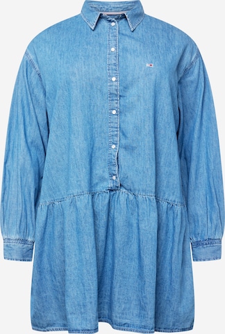 Tommy Jeans Curve - Vestido camisero 'CHAMBRAY' en azul: frente