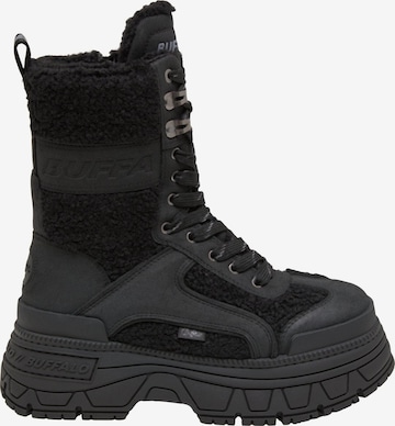 BUFFALO - Bota com atacadores 'Fusion Com' em preto: frente
