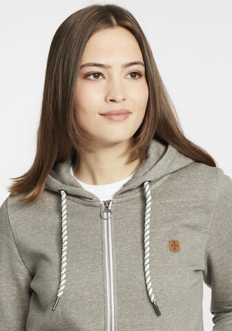 Oxmo Zip-Up Hoodie 'Celia' in Grey