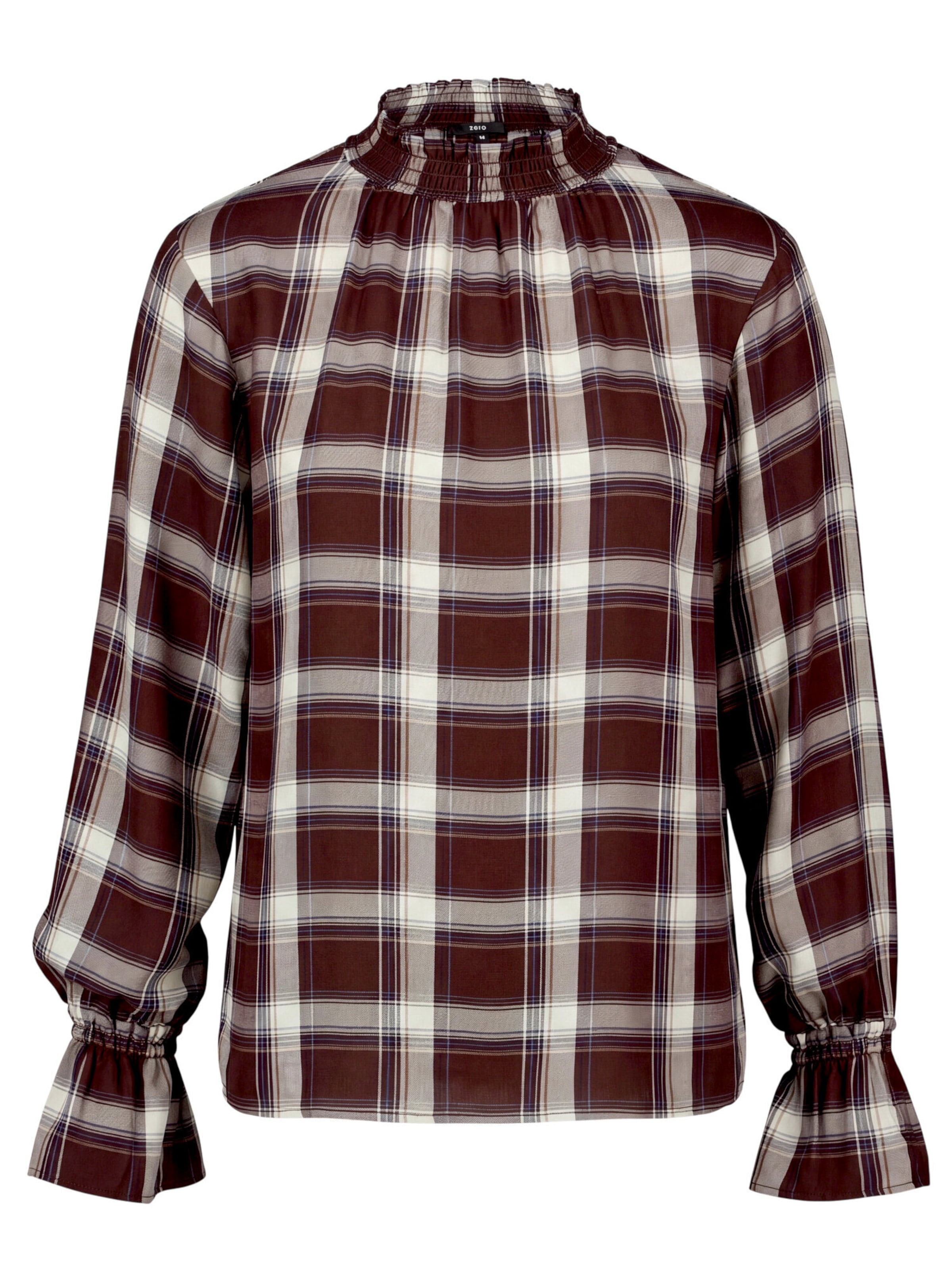 zero Bluse in S in braun / weiß, Produktansicht