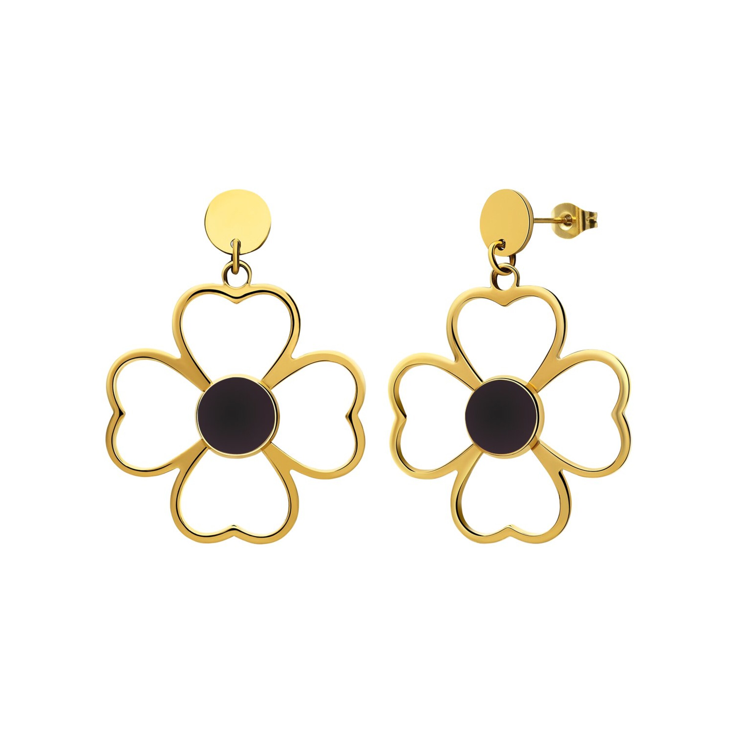 Lucardi Oorbellen in Goud: voorkant