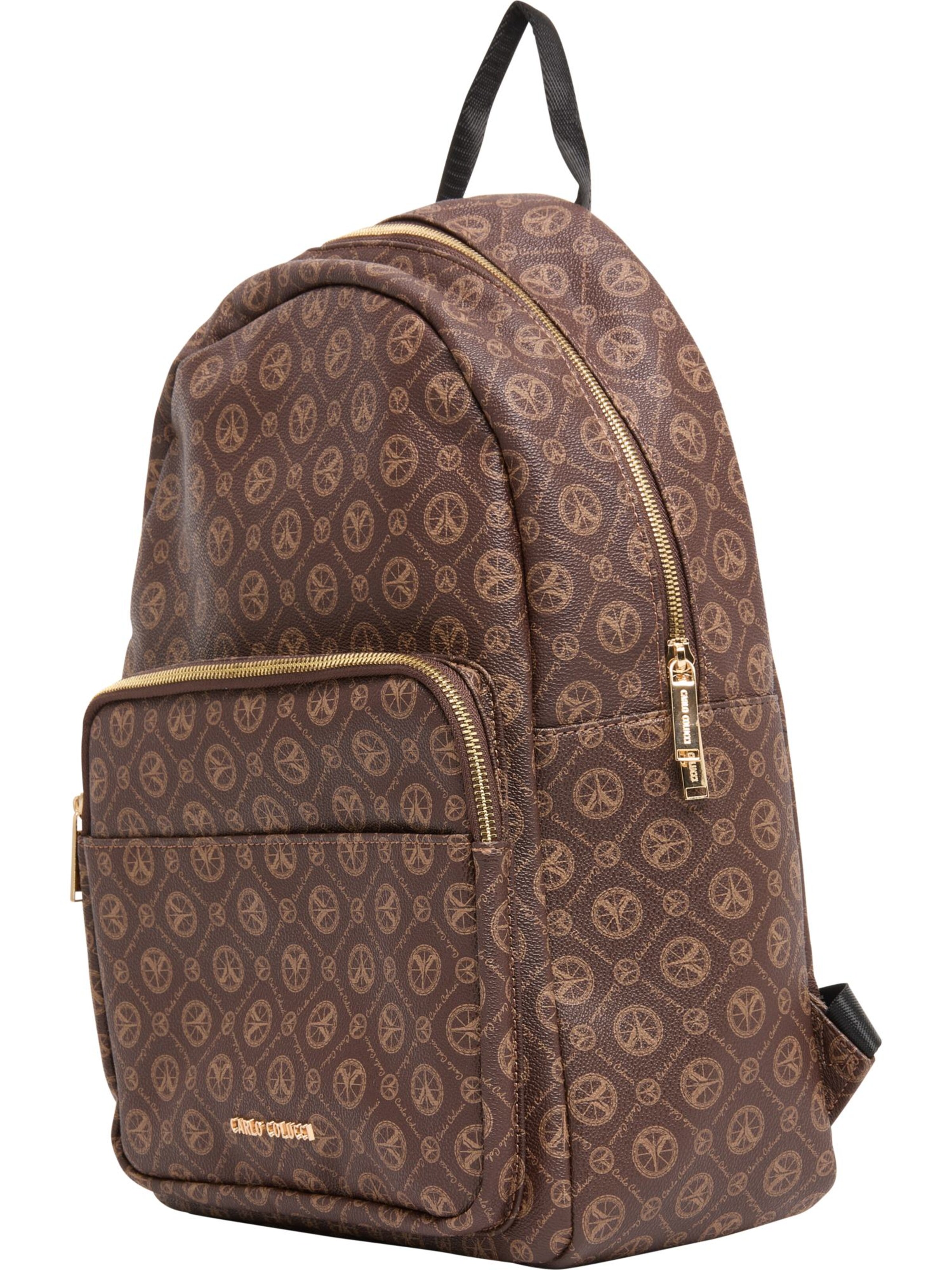 Carlo Colucci Rucksack 'DeGasperin' in Braun