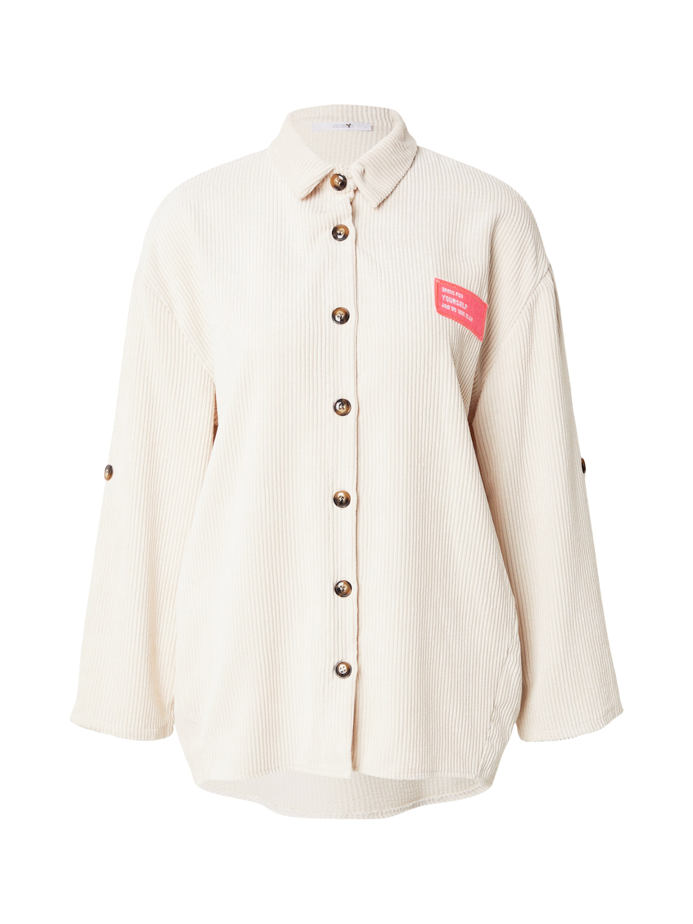 Hailys Blus 'Ro44bina' i beige: framsida